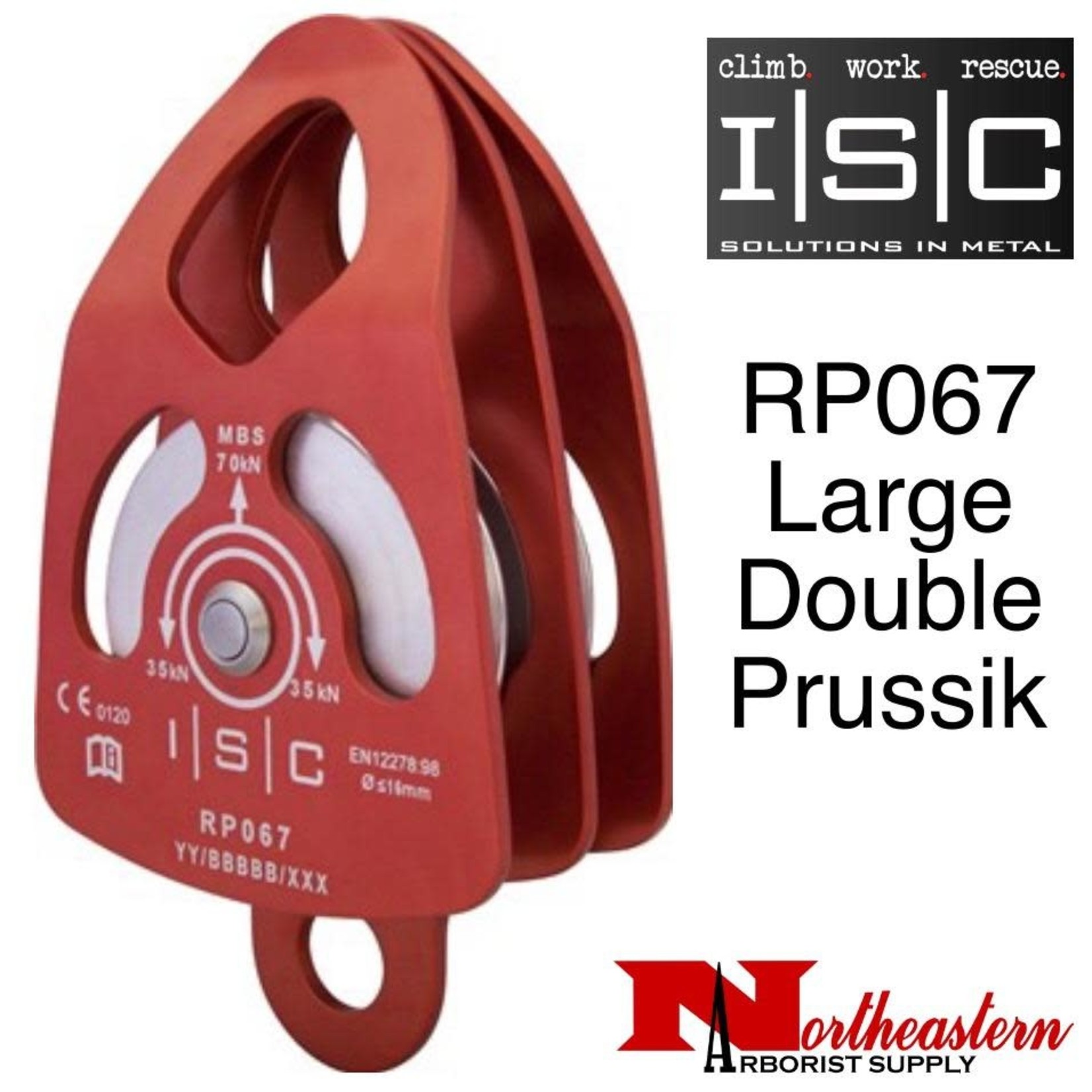 ISC Large Double Pulley 70kN  with Bushings