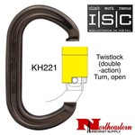 ISC Carabiner, Offset Twistlock Oval, 25kN