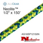 All Gear Inc. Neolite 1/2" x 150' with 1 Eye 16-Strand Braided Polyester * 7,500Lbs ABS
