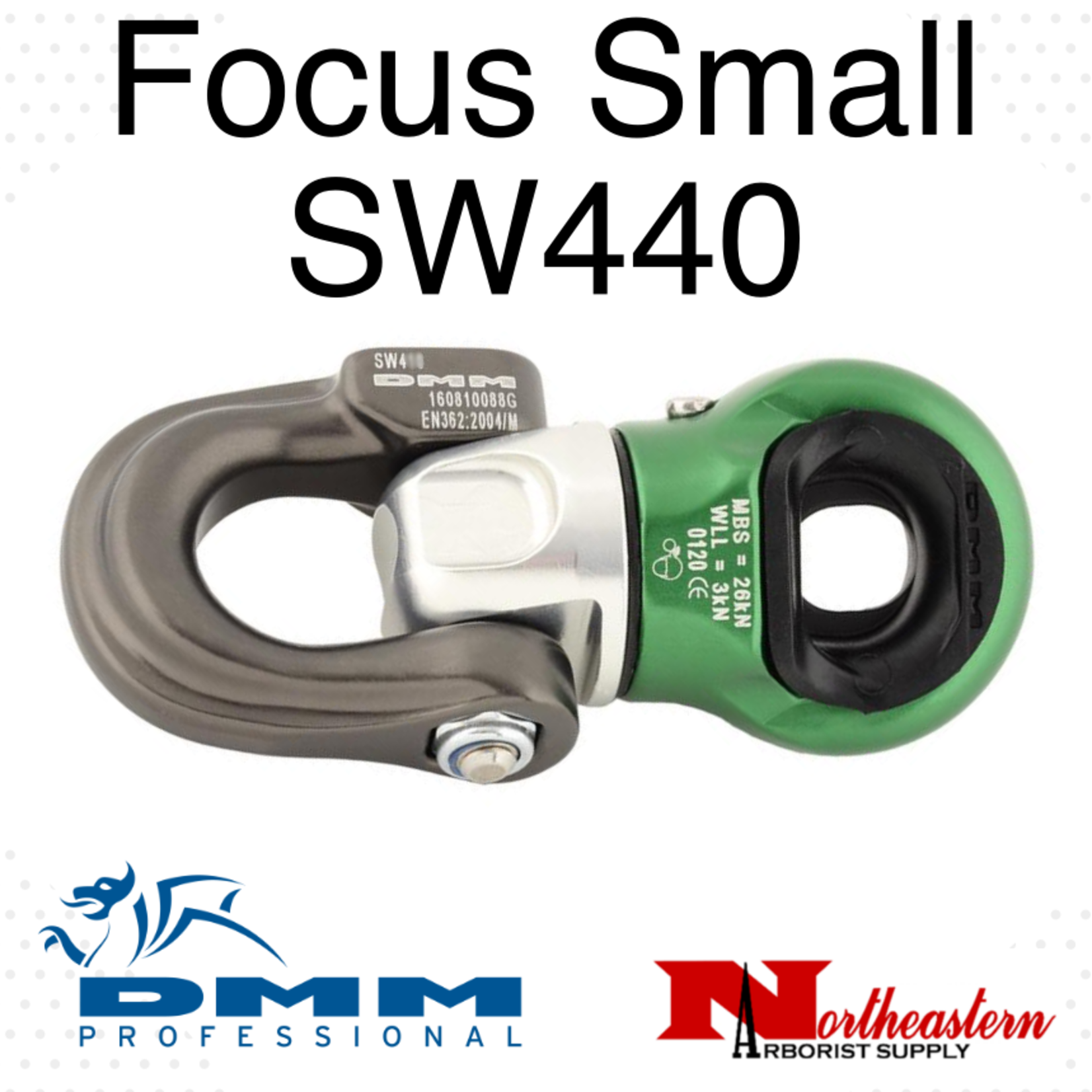DMM Focus Swivel D Silver/Green