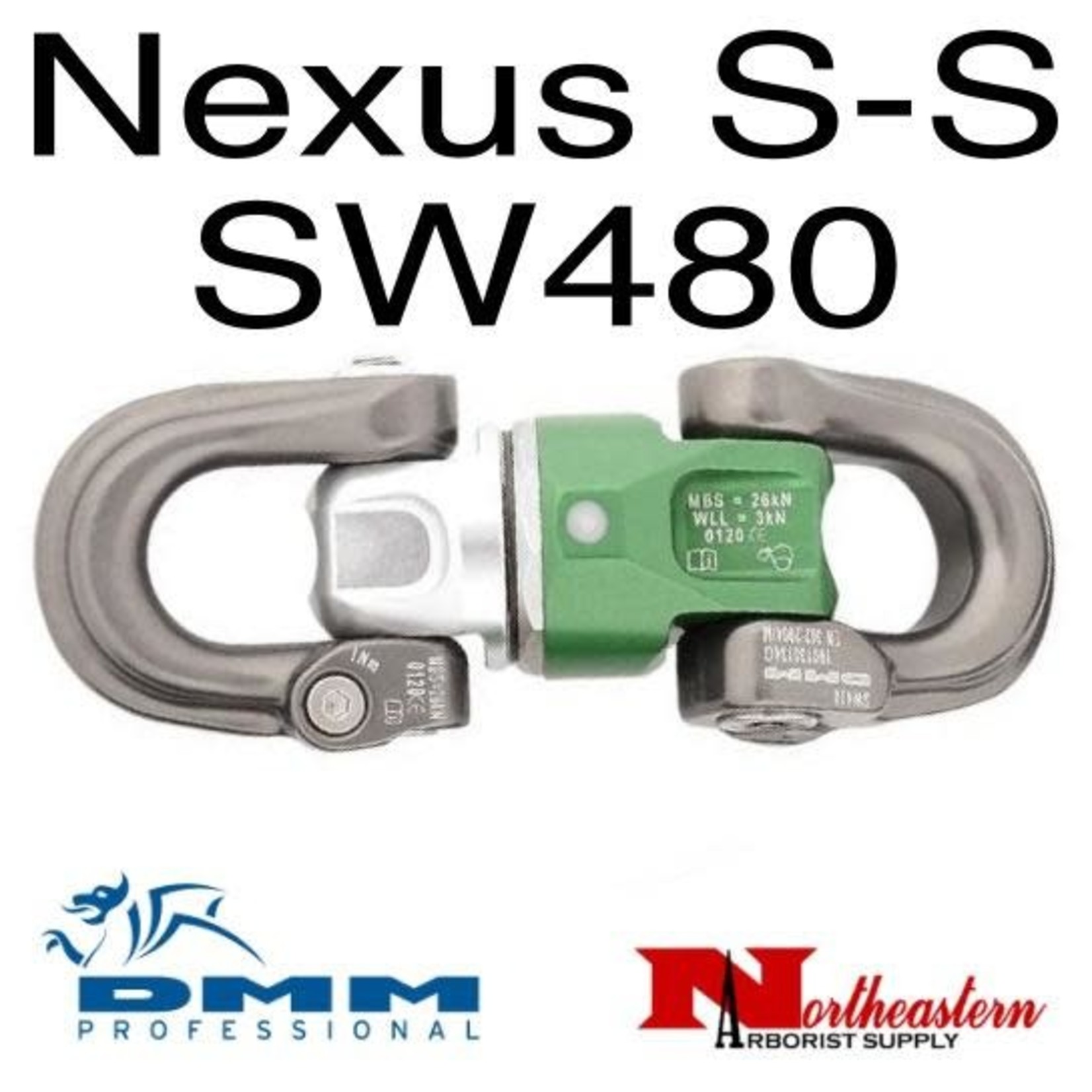 DMM Nexus Swivel D To D Silver/Green/Titanium