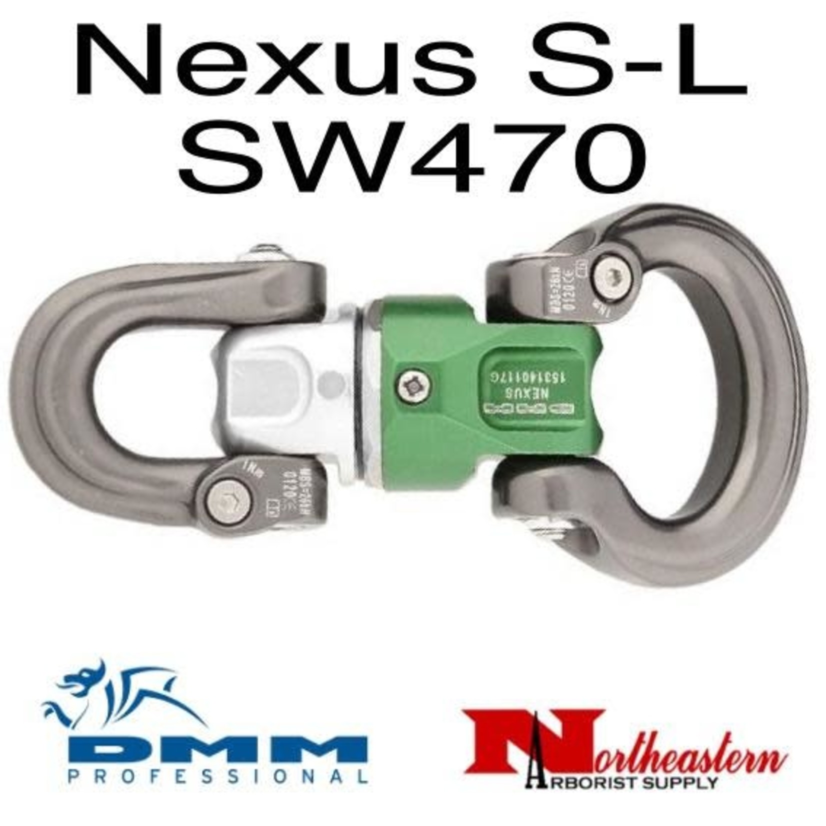DMM Nexus Swivel Bow To D Silver/Green/Titanium