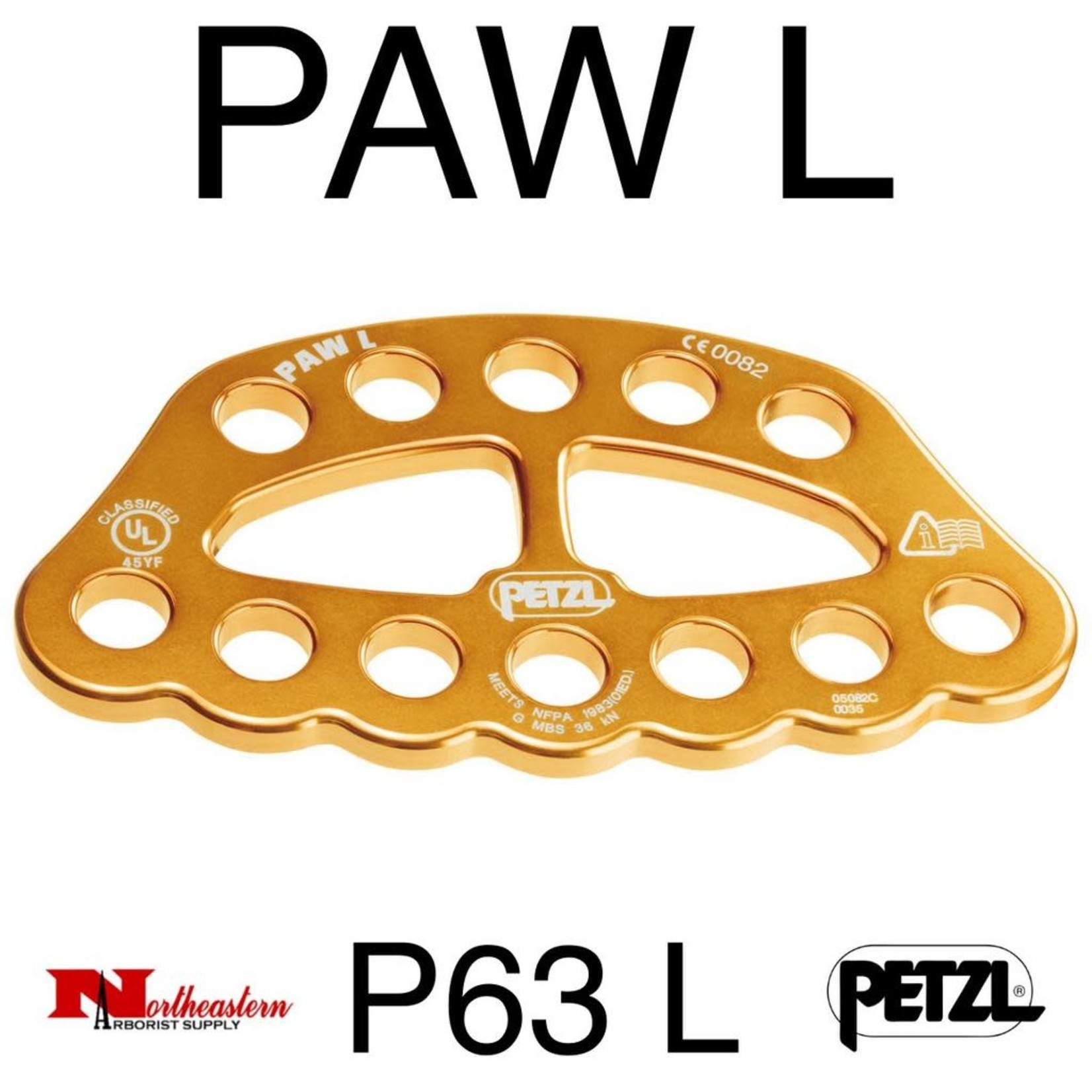 Petzl Paw L, Rigging Plate, Large (Yellow)