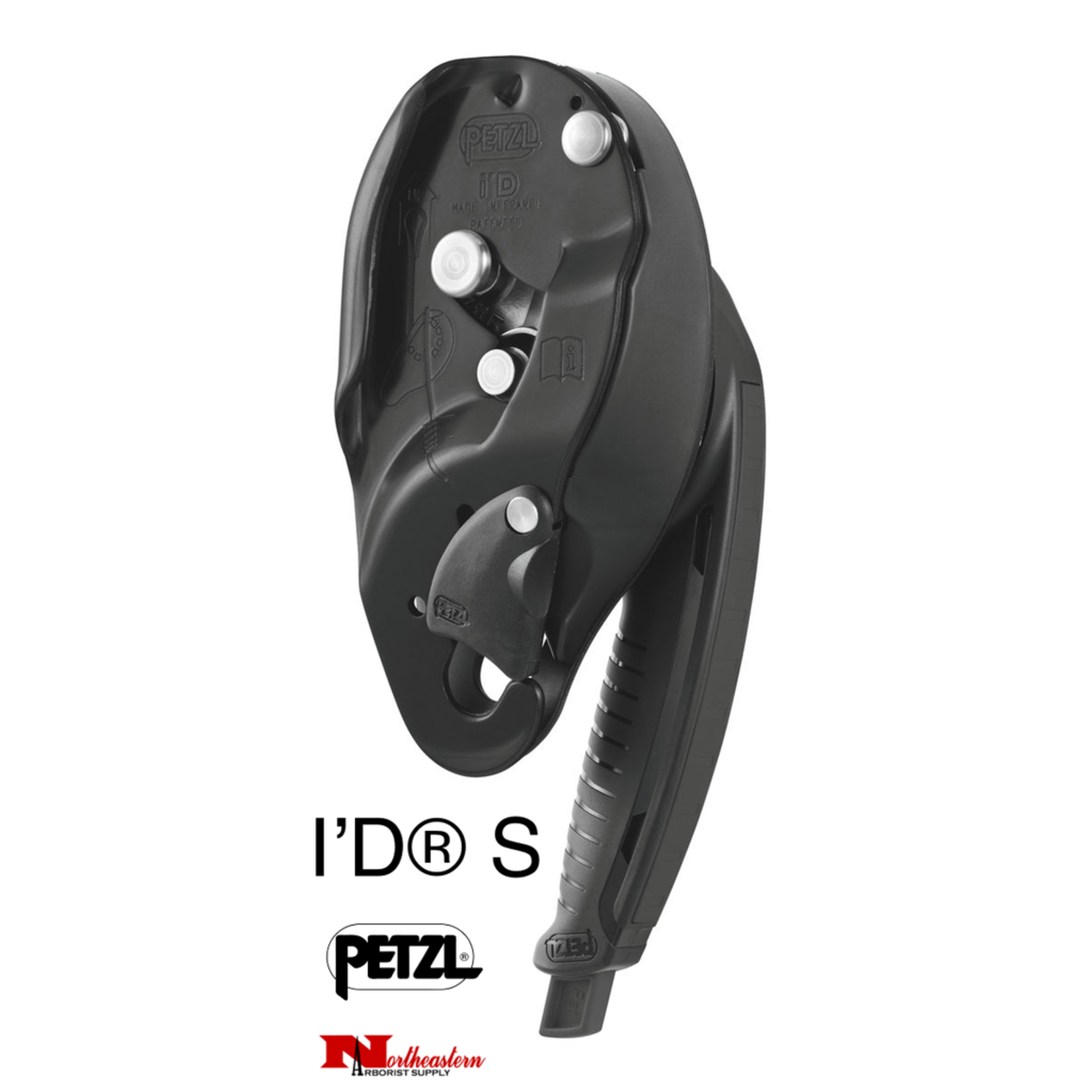Petzl Descender, I'D S, 10mm to 11.5mm, Black