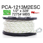 PORTABLE WINCH CO. Rope 1/2" X 328' with 2 Eyes & Thimbles (7275# MBS)