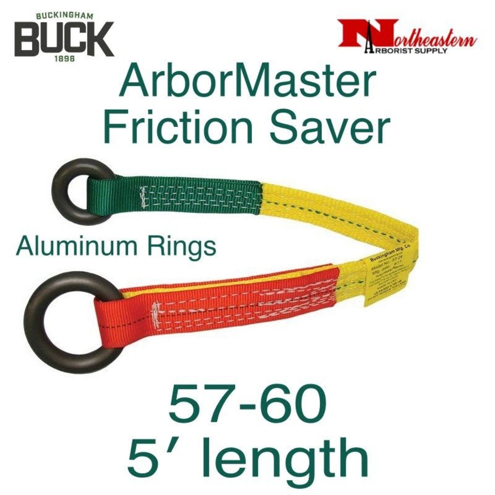Buckingham Friction Saver 5ft Hardcoat Anodized Aluminum Rings, 5000 Lbs.