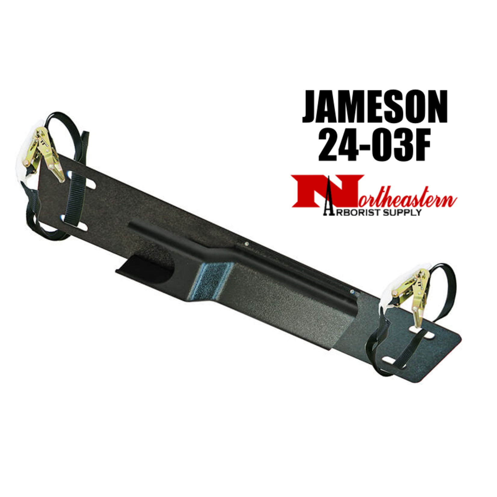Jameson Long Reach Chain Saw Holder With Ratchet Straps And Handle Holder. Mounts On Boom For Easy Access