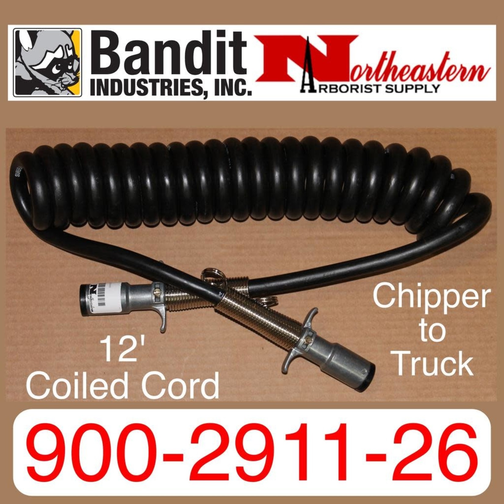 Coiled Cord 6-prong round to 6-prong round 12' Max. Coiled Cord 6-prong round to 6-prong round 12' Max.