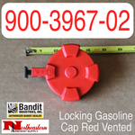Locking Gasoline Cap Red Open Vented