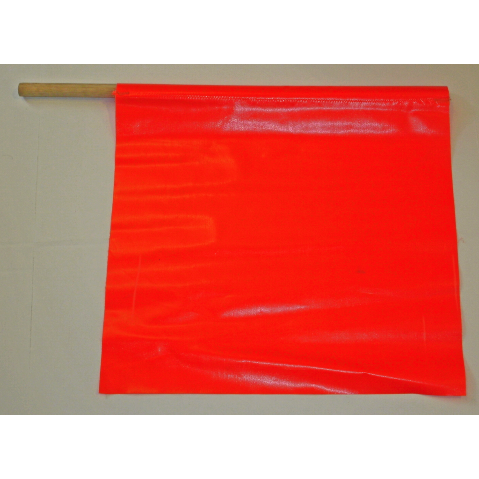 USA-SIGN® Flag, Traffic, 18inx18in w/24in Wooden Staff also used in sign kit