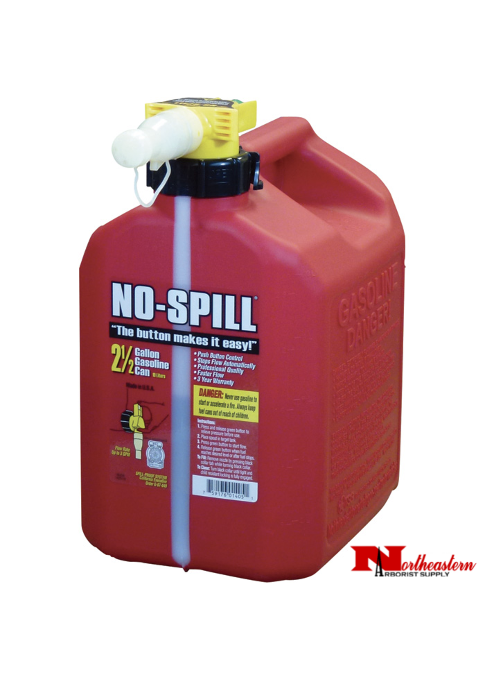 NO-SPILL® Red 2.5 Gallon No Spill Gas Can