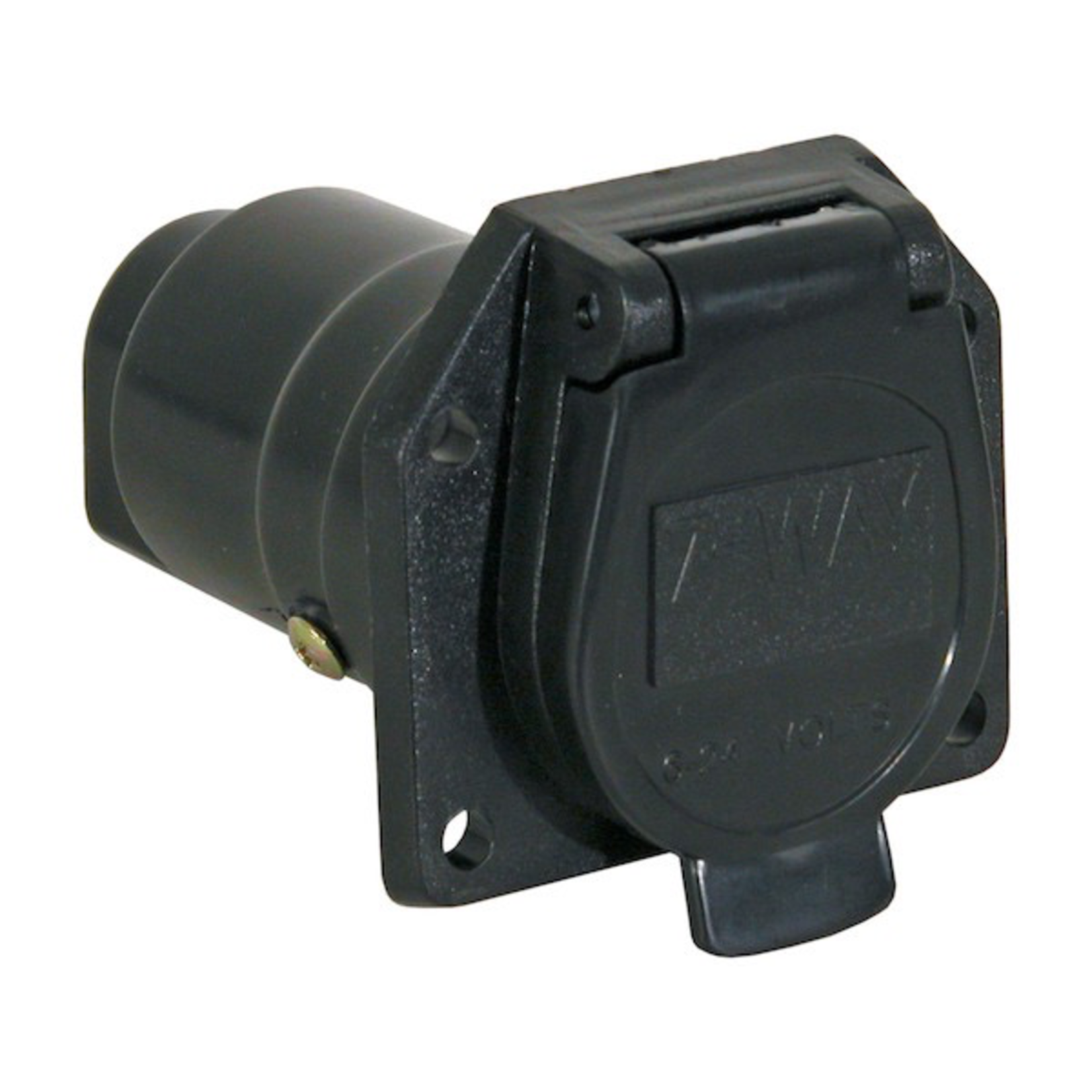 Buyers Truck End Trailer Connector, 7-Pin Plastic (Flat) To Wireup On Truck