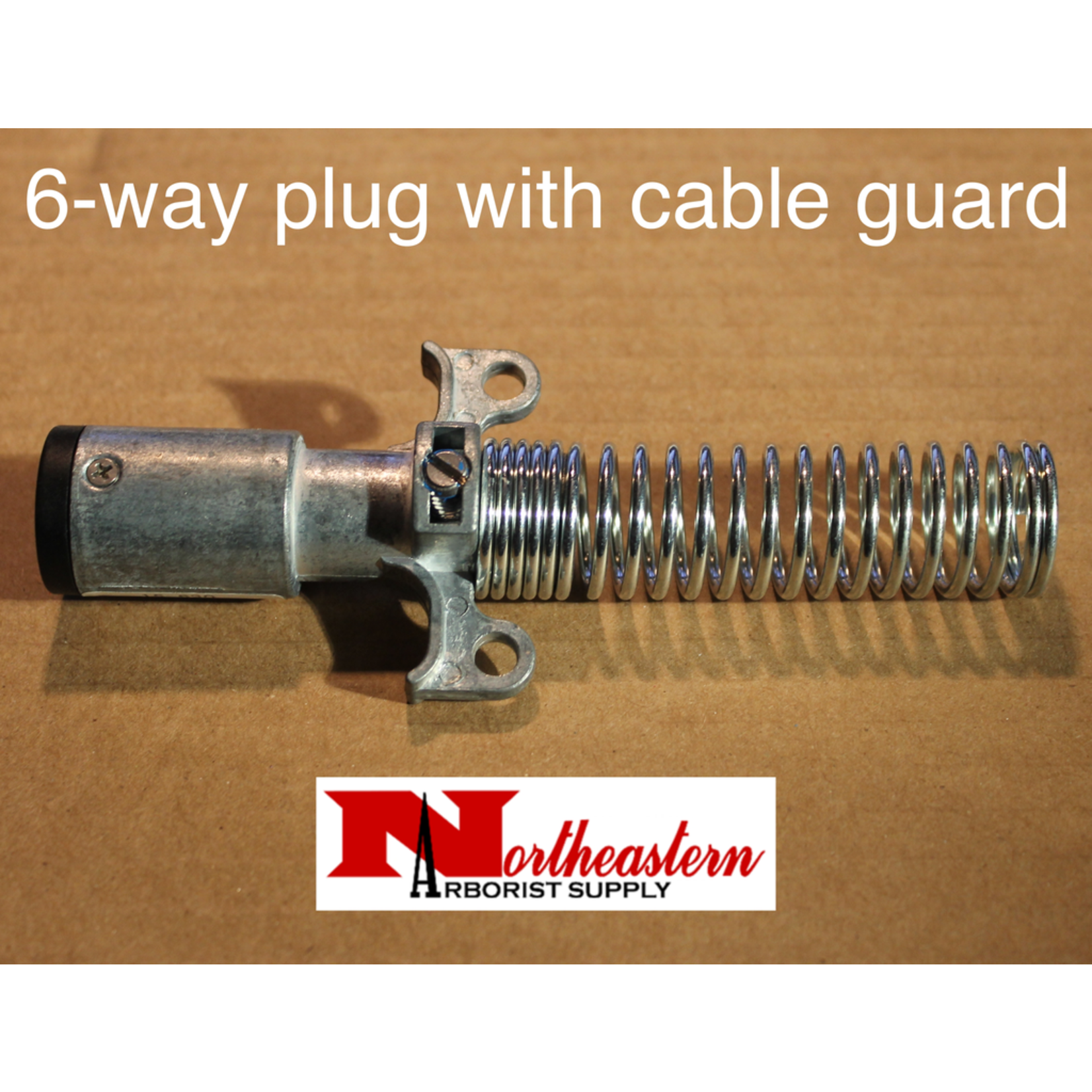 Trailer Connection, Male 6 Pole Plug w/Cable Guard