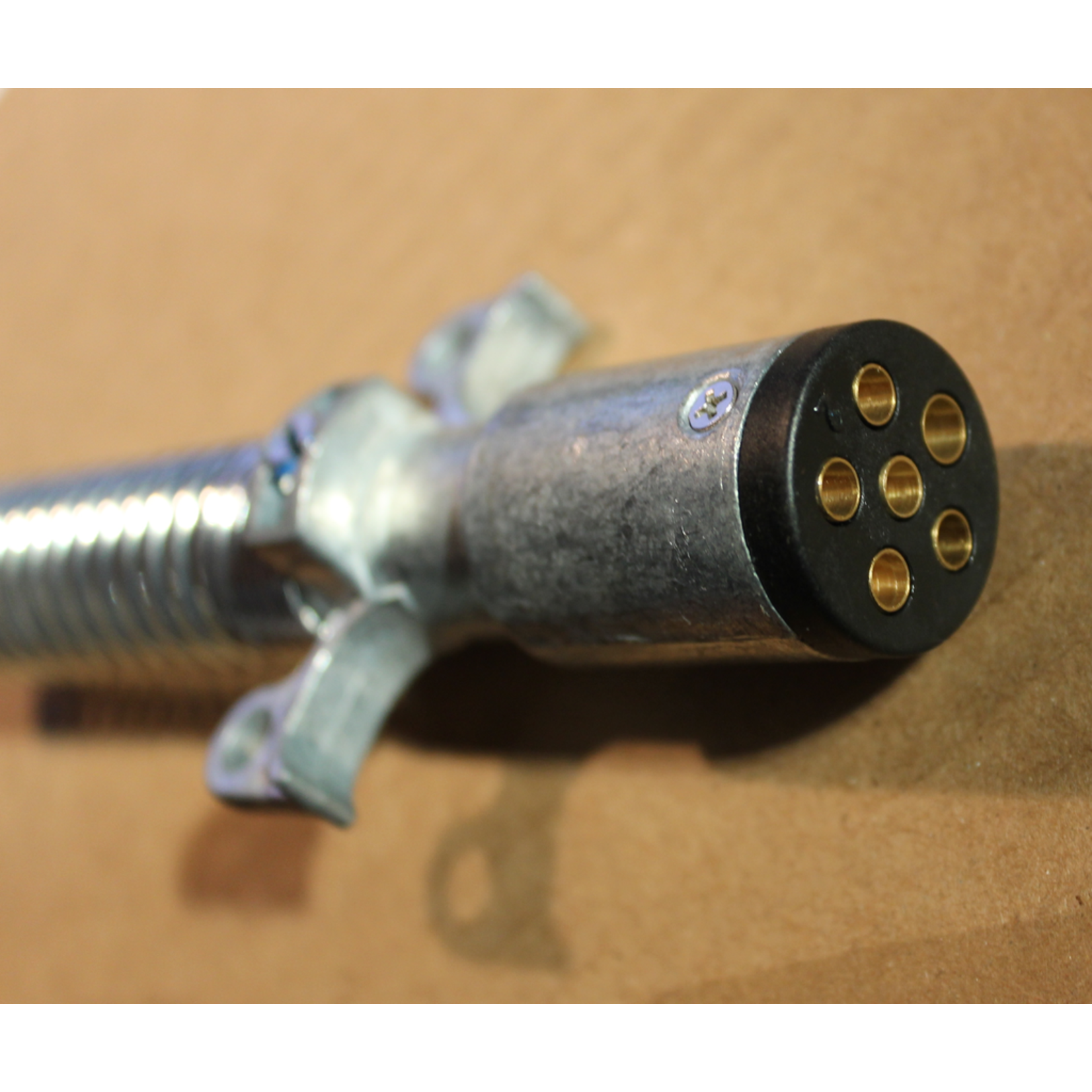 Trailer Connection, Male 6 Pole Plug w/Cable Guard