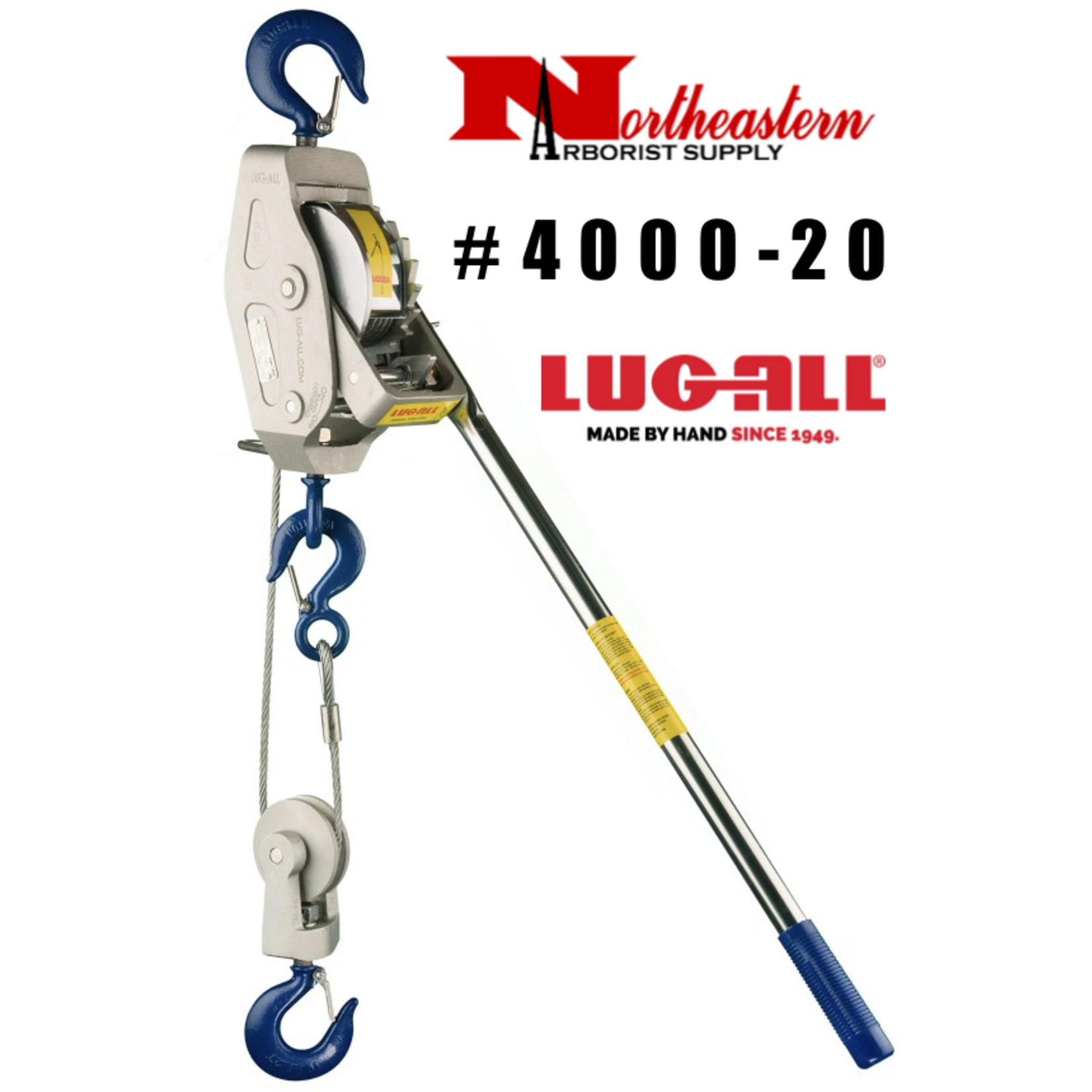 LUG-ALL Lug-All Model 4000-20, 2 Ton Cable Hoist