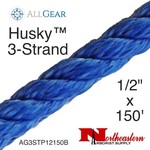 All Gear Inc. Husky 3-Strand 1/2" x 150' 3-Strand Polyester 6400Lbs ABS