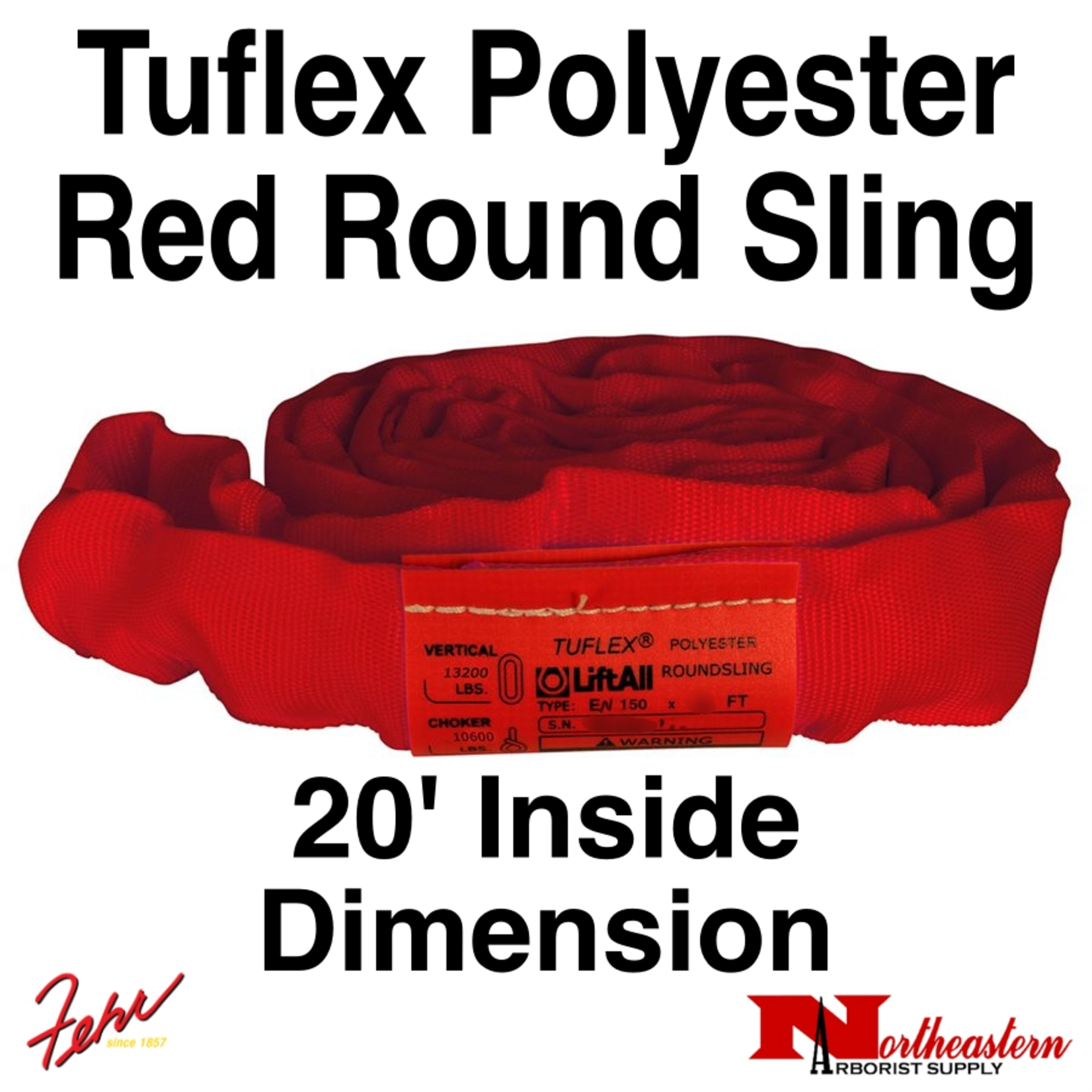 Lift-All® Tuflex Round Sling 20' Red