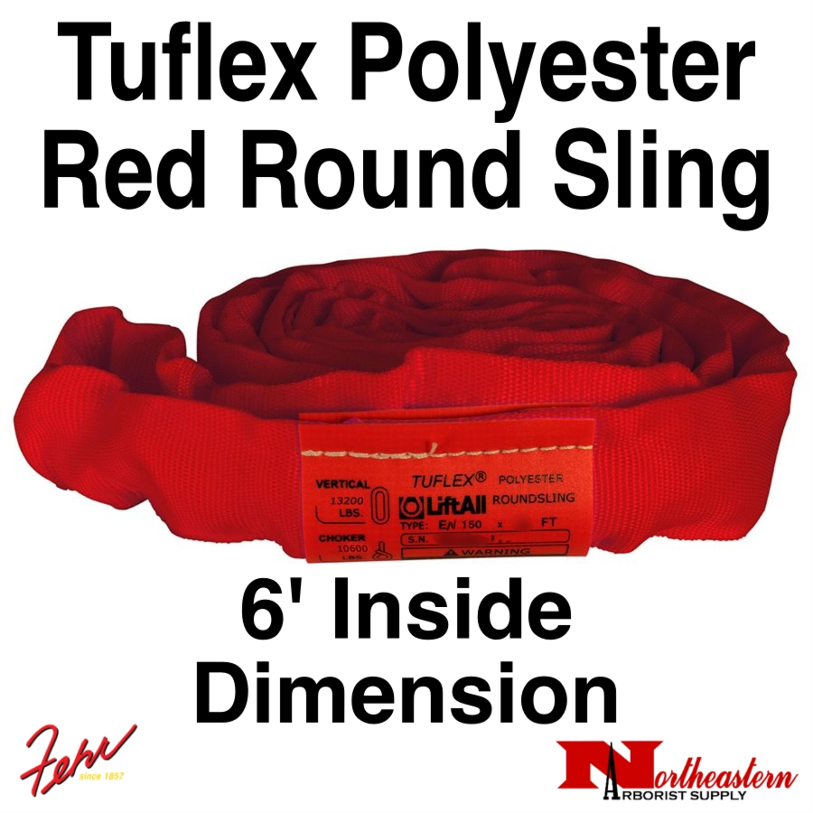 Lift-All® Tuflex Round Sling 6' Red