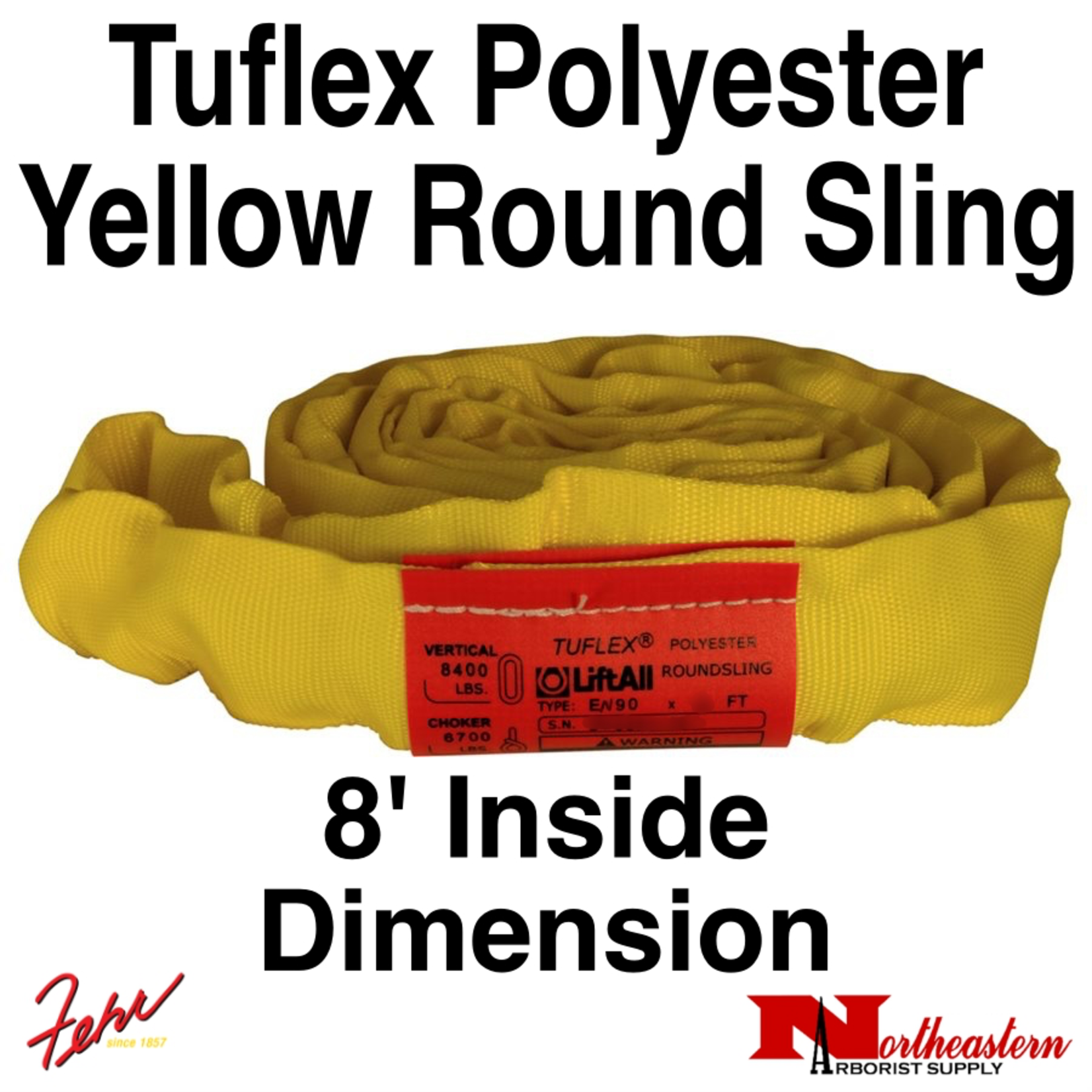 Lift-All® Tuflex Round Sling 8' Yellow