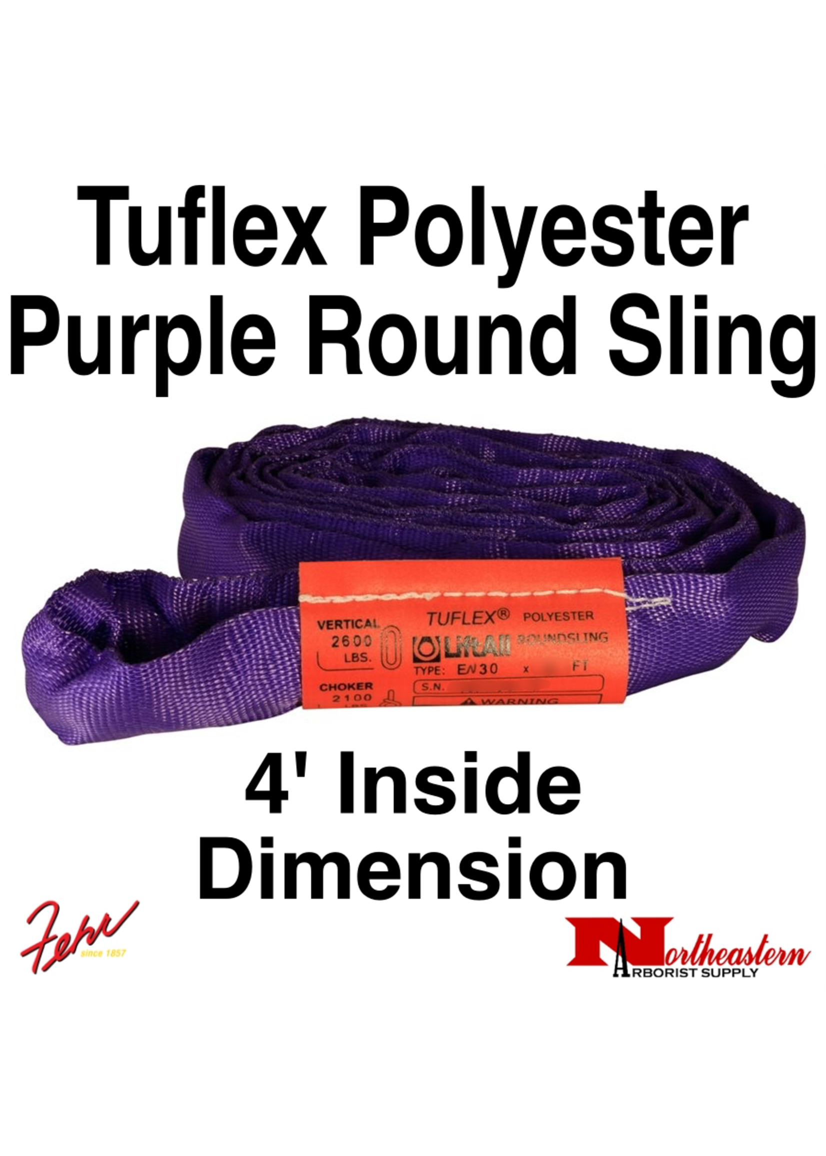 Lift-All® Tuflex Round Sling 4' Purple