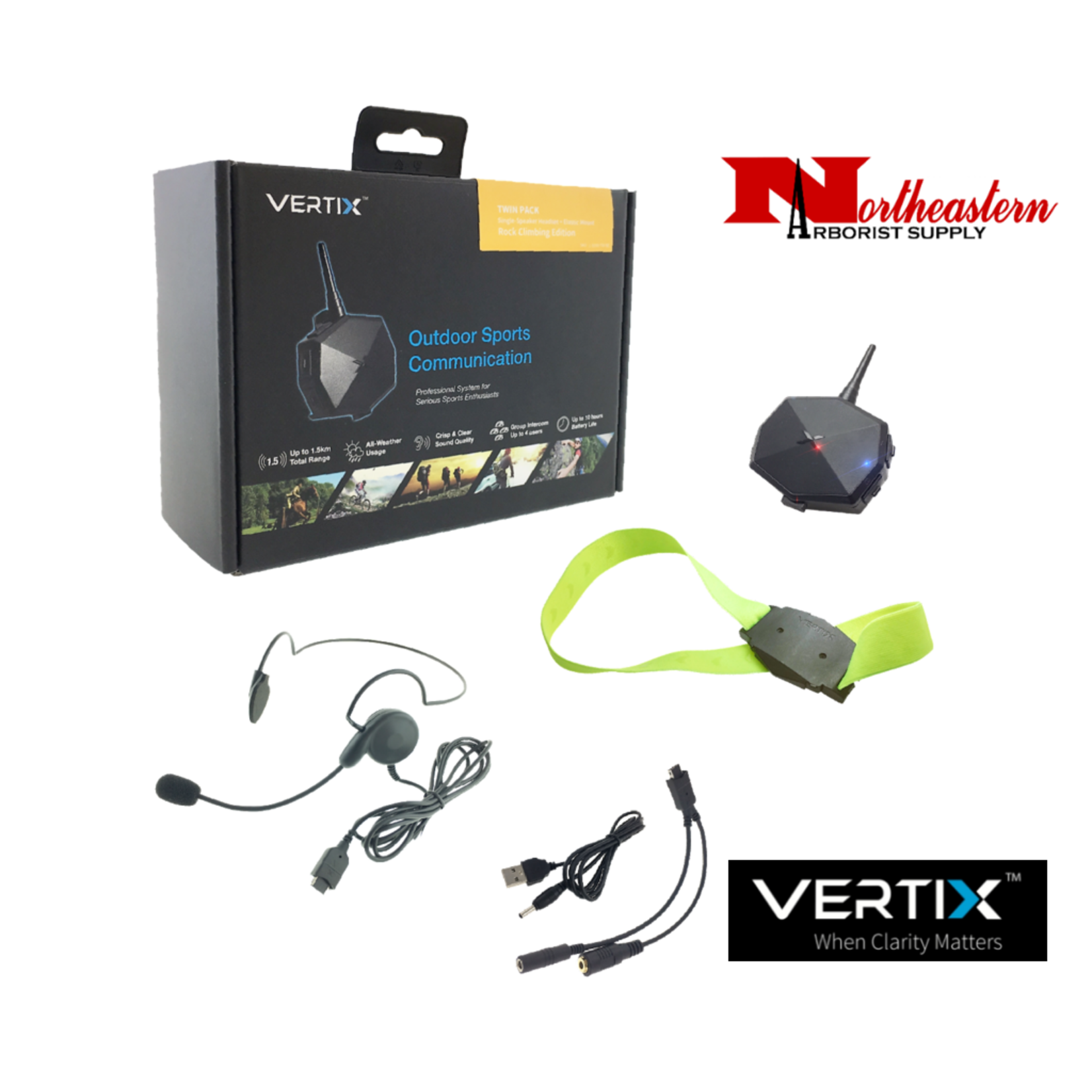 Vertix Actio Wireless Headset, Single, ( Must Break Apart Twin Pack )