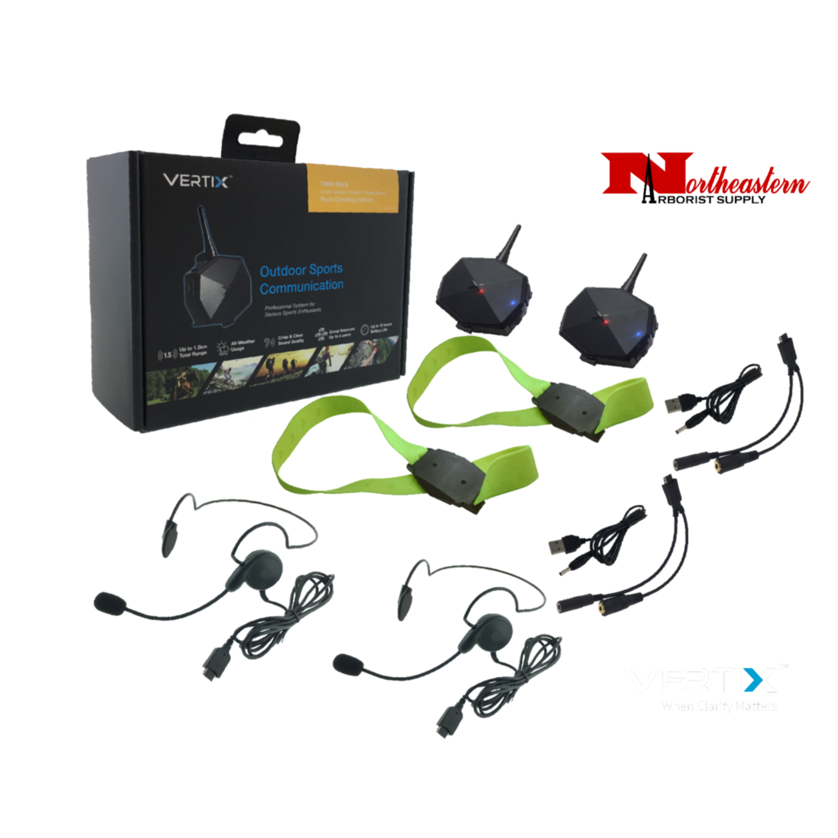 Vertix Actio Wireless Headset, Twin Pack