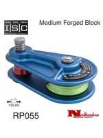 ISC Block, Medium Forged Aluminum For 3/4" Rope, Blue, Medium Green Sheave