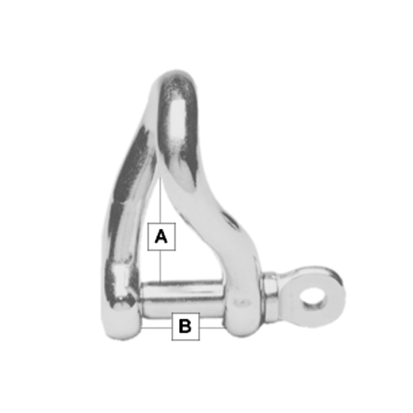 U.S. Rigging Twisted Shackle 316 Stainless 2,020# Wll