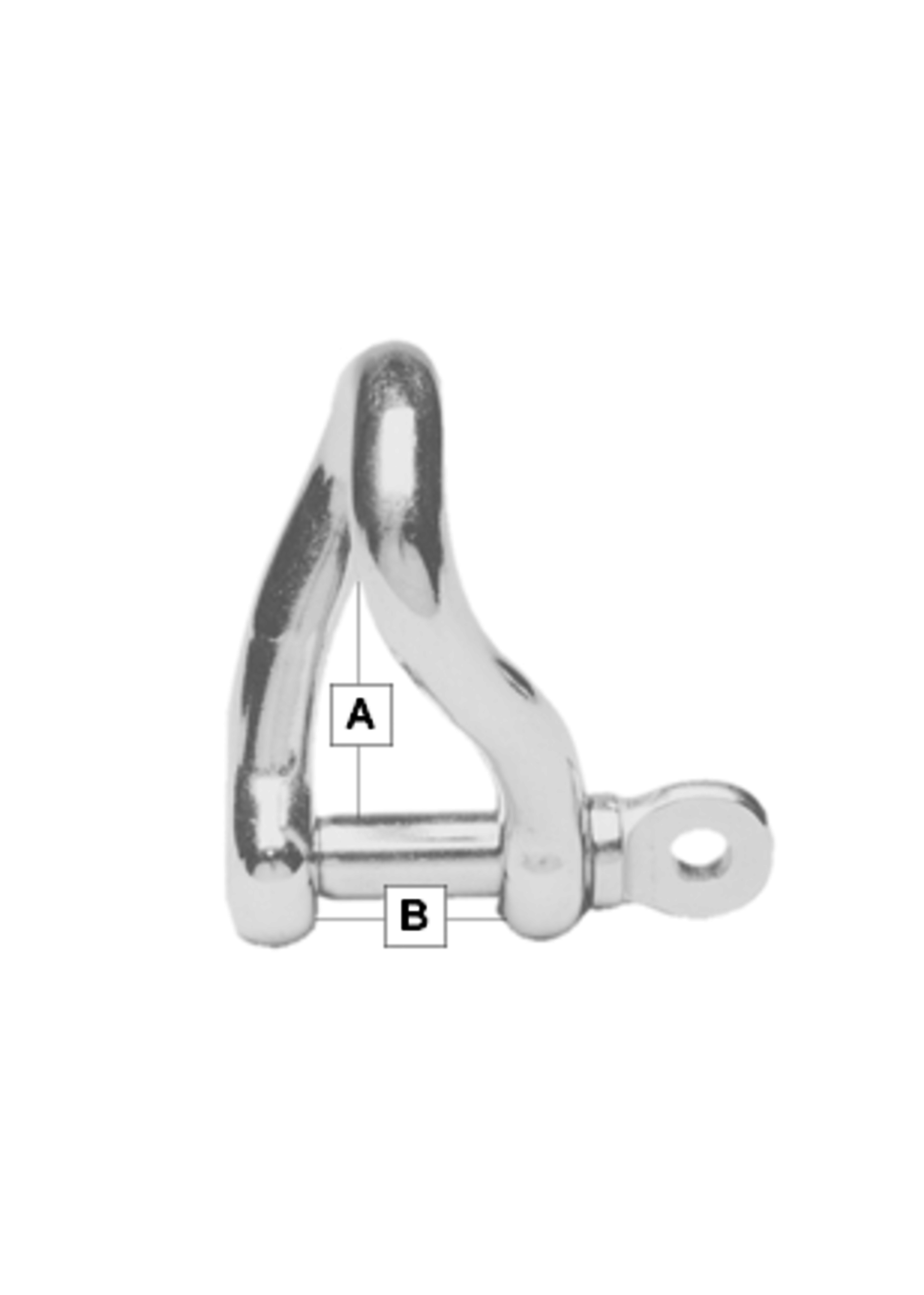 U.S. Rigging Twisted Shackle 316 Stainless 2,020# WLL