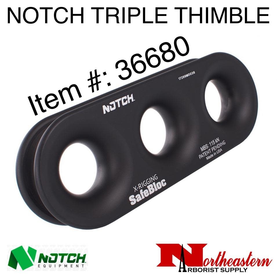 Notch Safebloc, Triple Hole Thimble Only, No Sling Included