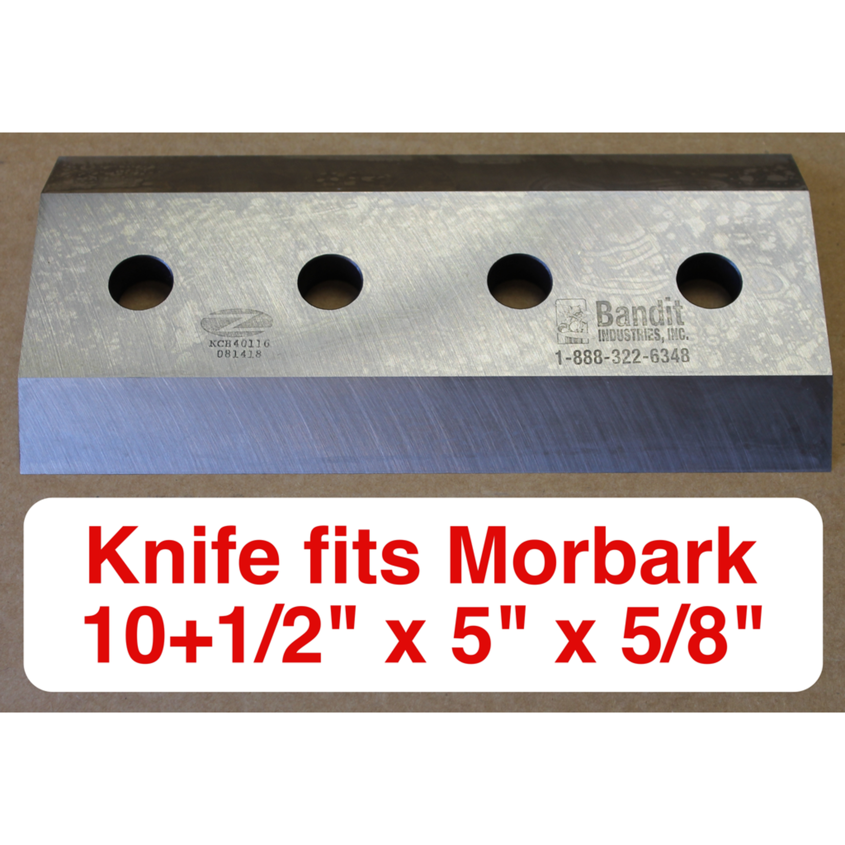 Knife, 10+1/2in X 5in X 5/8in Morbark M12, 14, 15, 18, 20R, & 2400XL 900-9910-19