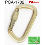 PORTABLE WINCH CO. Carabiner, Steel Screw Gate Locking 50 Kn Mbs