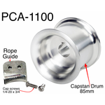 PORTABLE WINCH CO. Capstan Drum 85mm with Rope Guide And SS Screws