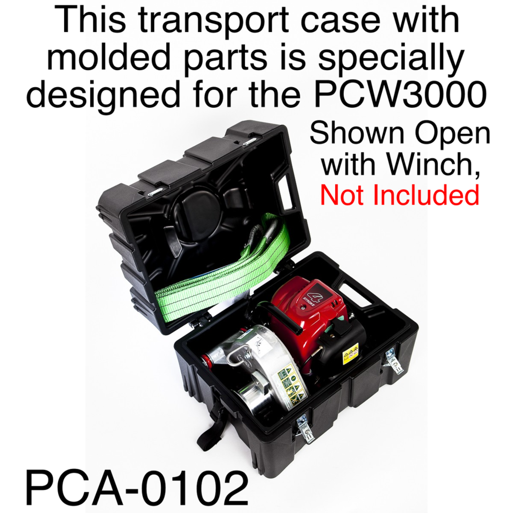 PORTABLE WINCH CO. Transport Case With Molded Parts Specially Designed For The PCW3000 Winch