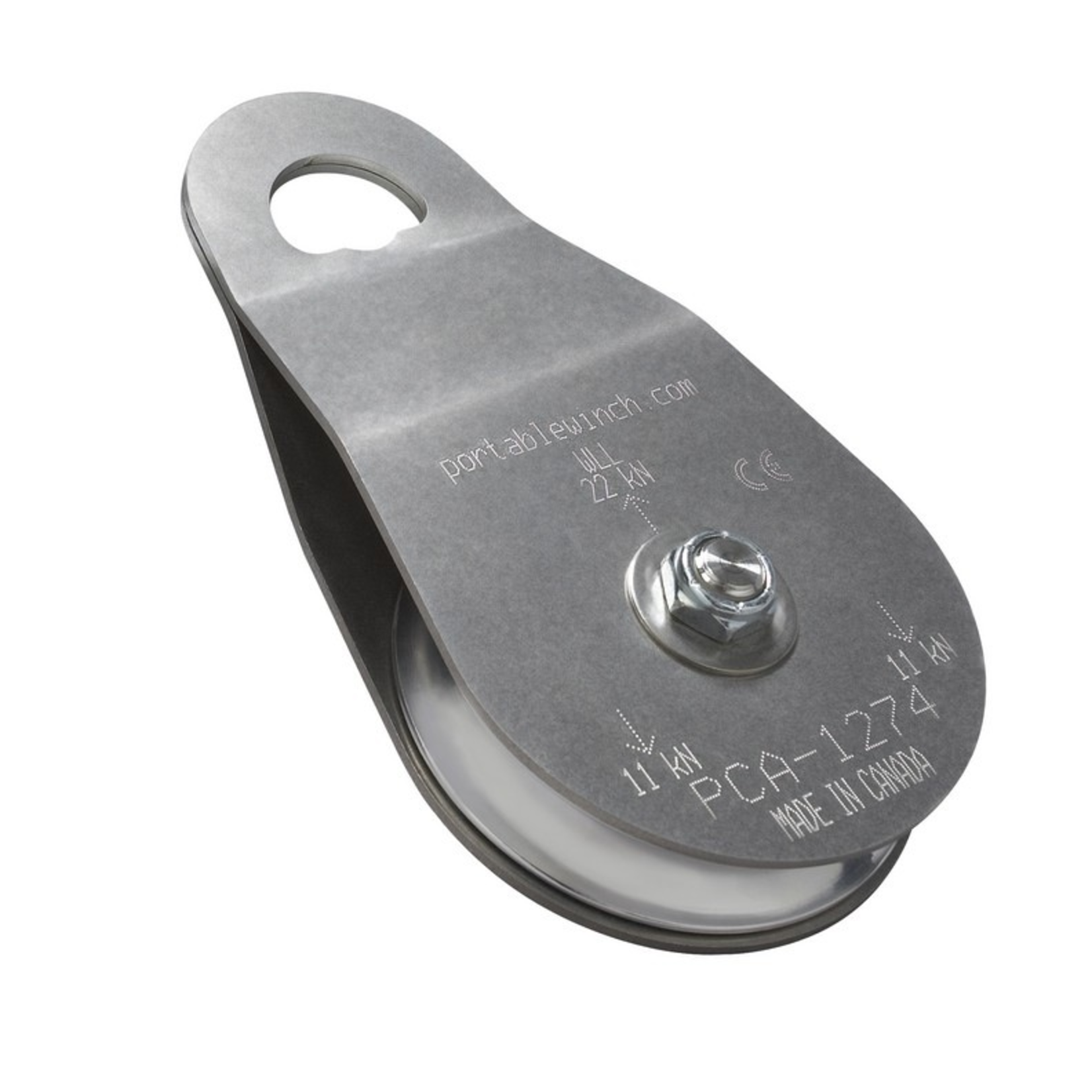 PORTABLE WINCH CO. PULLEY SINGLE STAINLESS 12MM