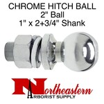 Buyers Hitch Ball 2" Shank Diameter 1" x 2+3/4" Shank Length, 10,000# M.G.T.W.