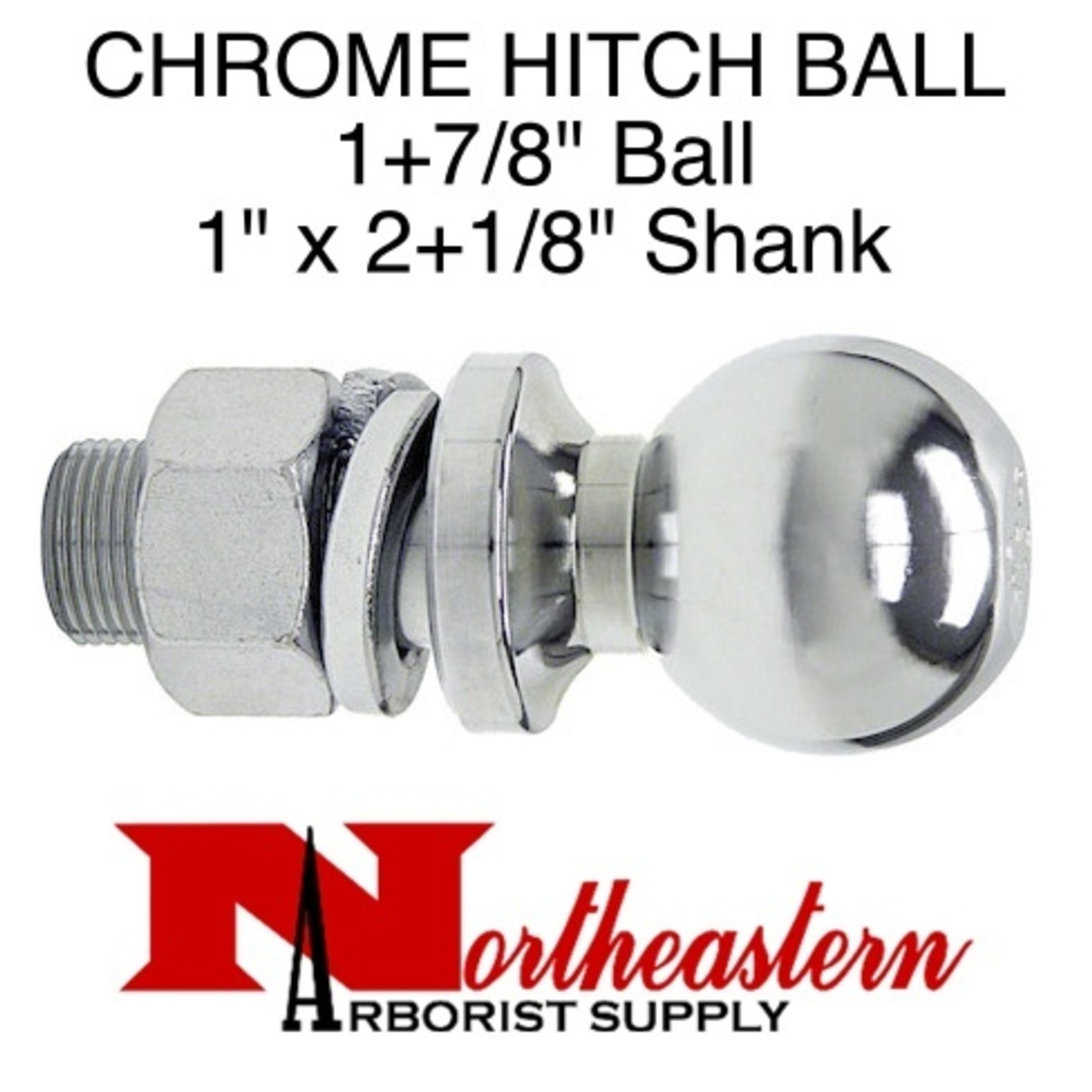 Buyers Hitch Ball 1+7/8" Shank Diameter 1" x 2+1/8" Shank Length, 5,000# M.G.T.W.