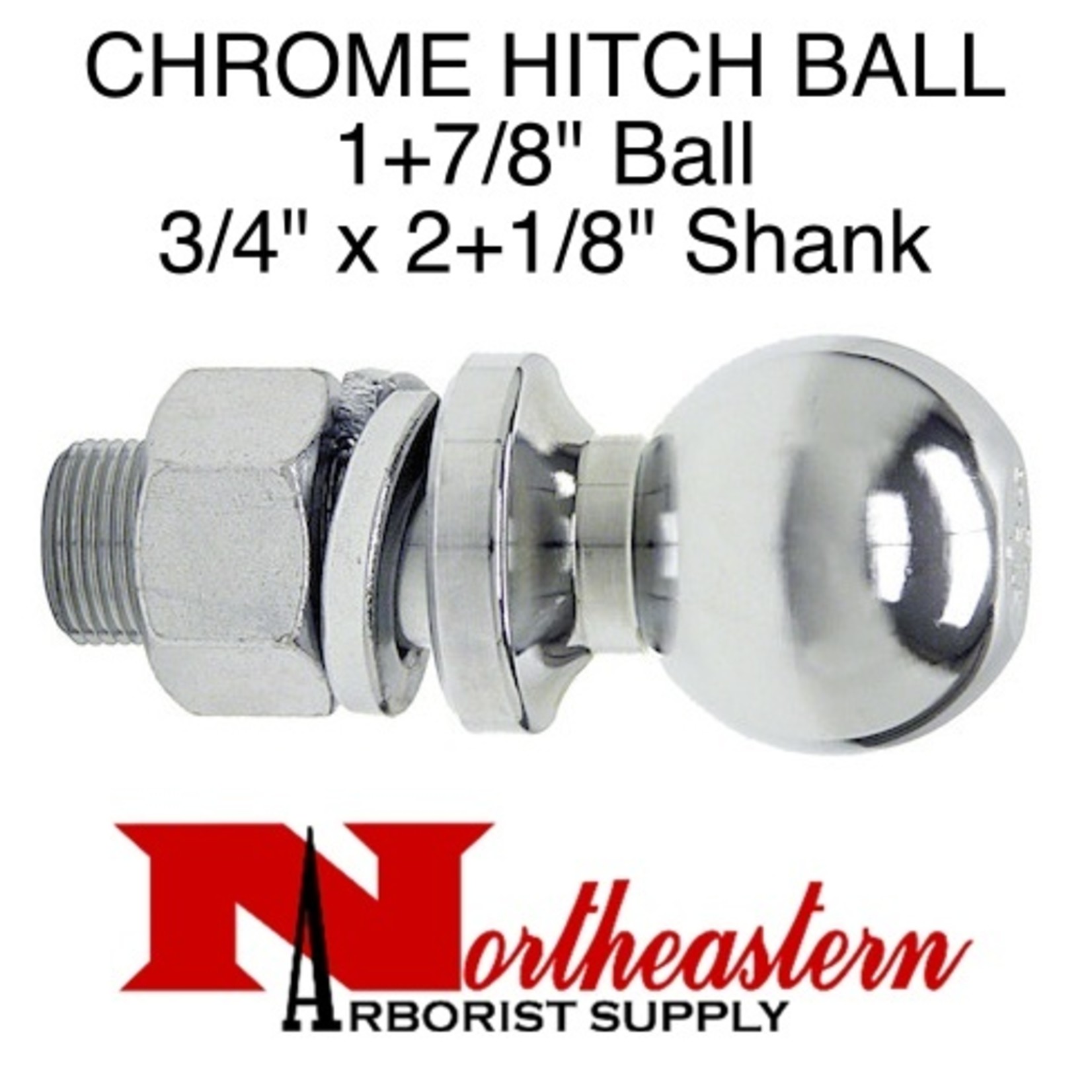 Buyers Hitch Ball 1+7/8" Shank Diameter 3/4" x 2+1/8" Shank Length, 3,500# M.G.T.W.