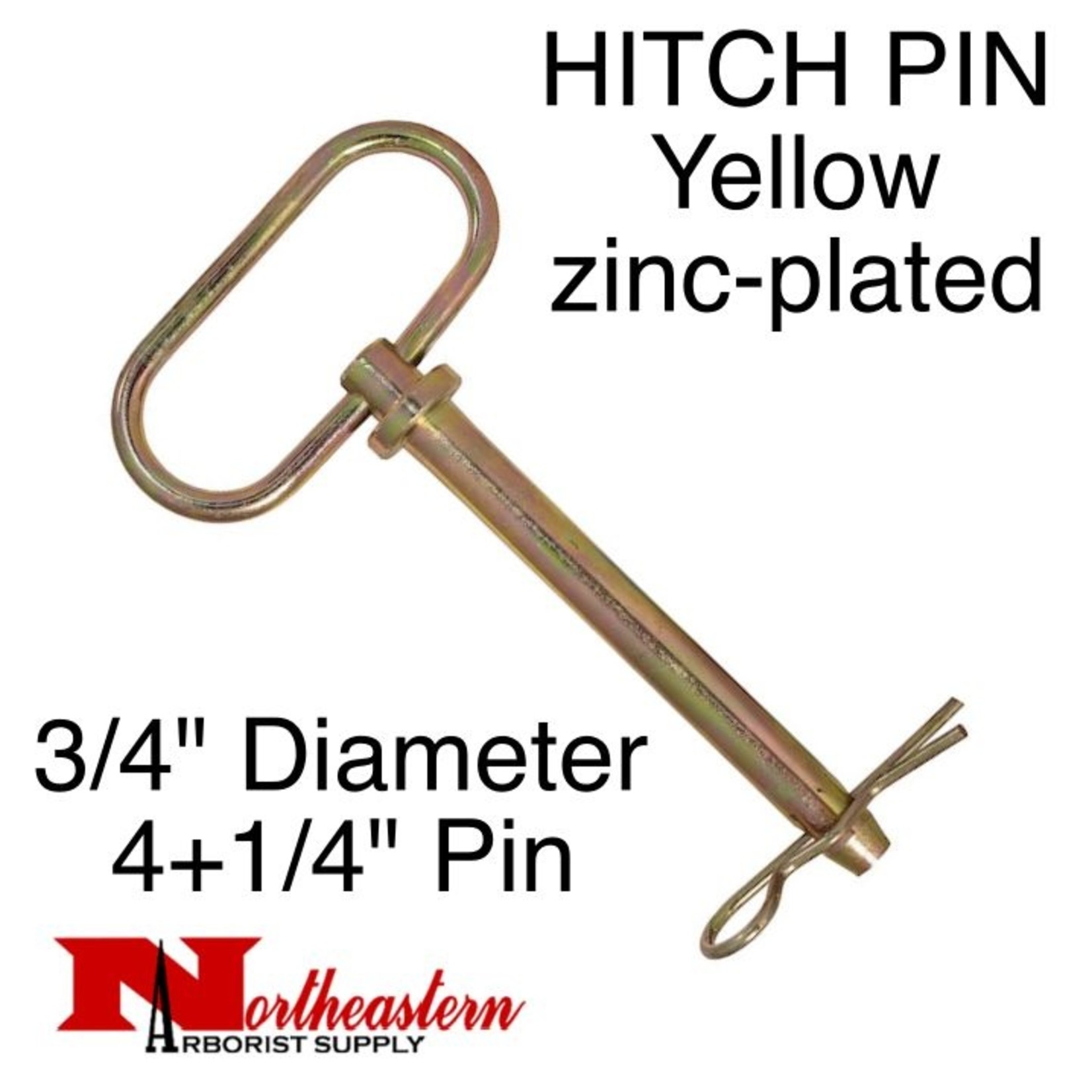 Buyers Hitch Pin Yellow Zinc 3/4in X 4+1/4in