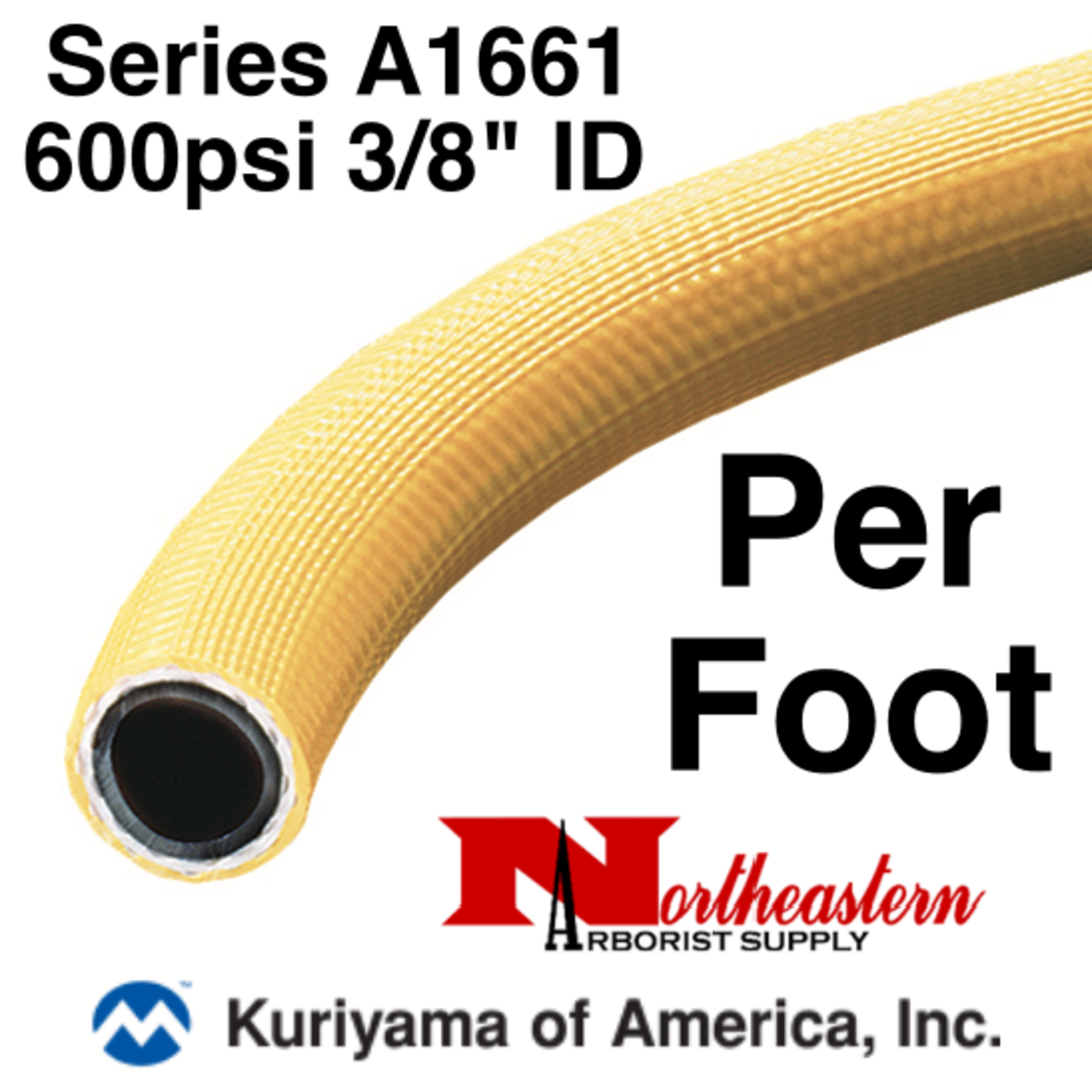 Kuriyama Hose,  600 psi 3/8" ID Yellow Tree