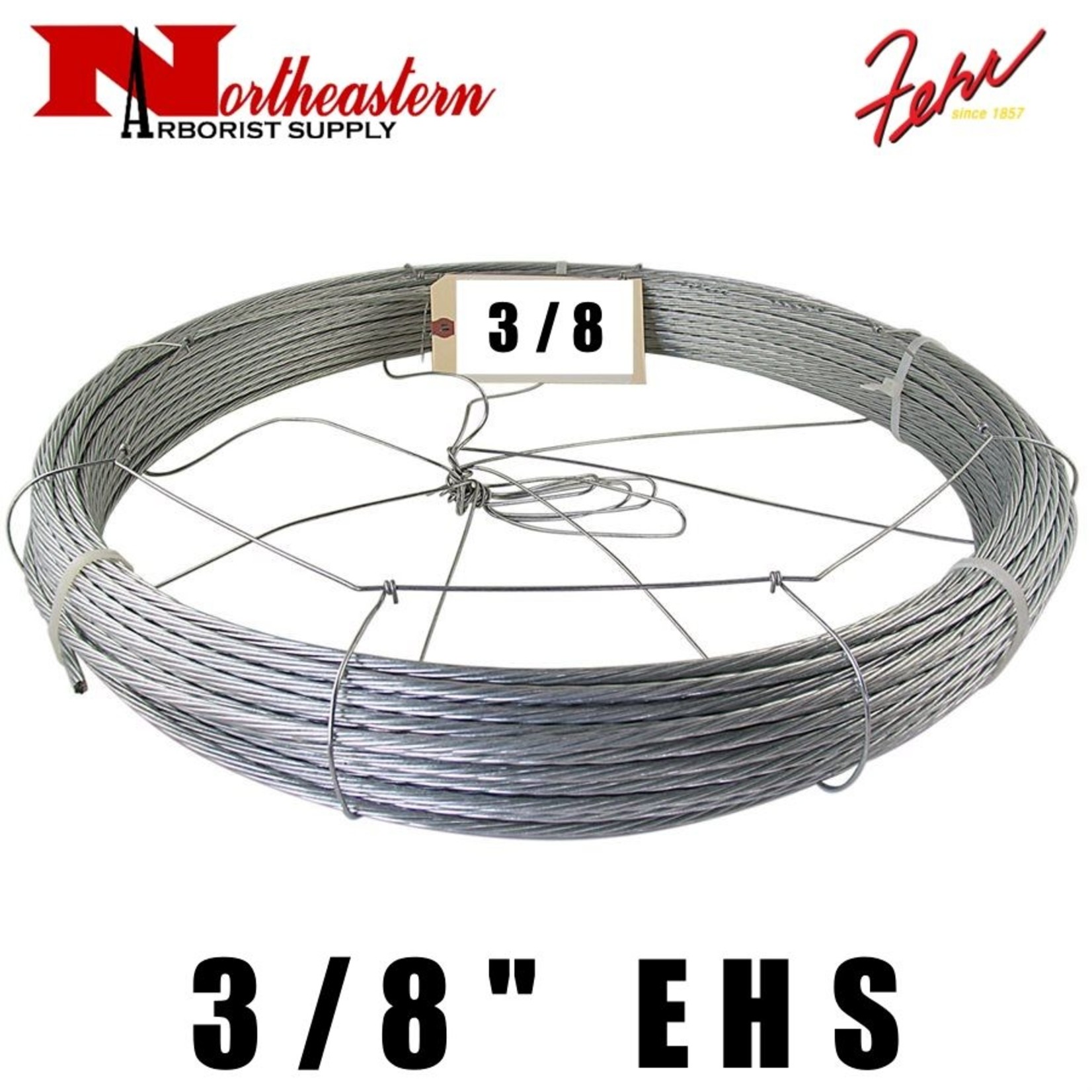 Fehr Bros. Cable EHS Grade 3/8" x 150' with Dispenser Cage