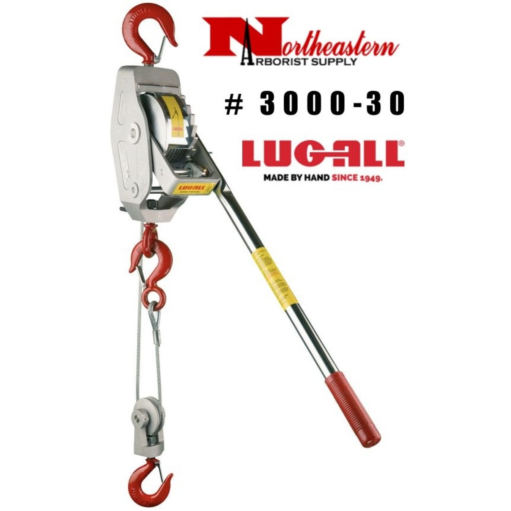 LUG-ALL Lug-All Model 3000-30, 1+1/2 Ton Cable Hoist.