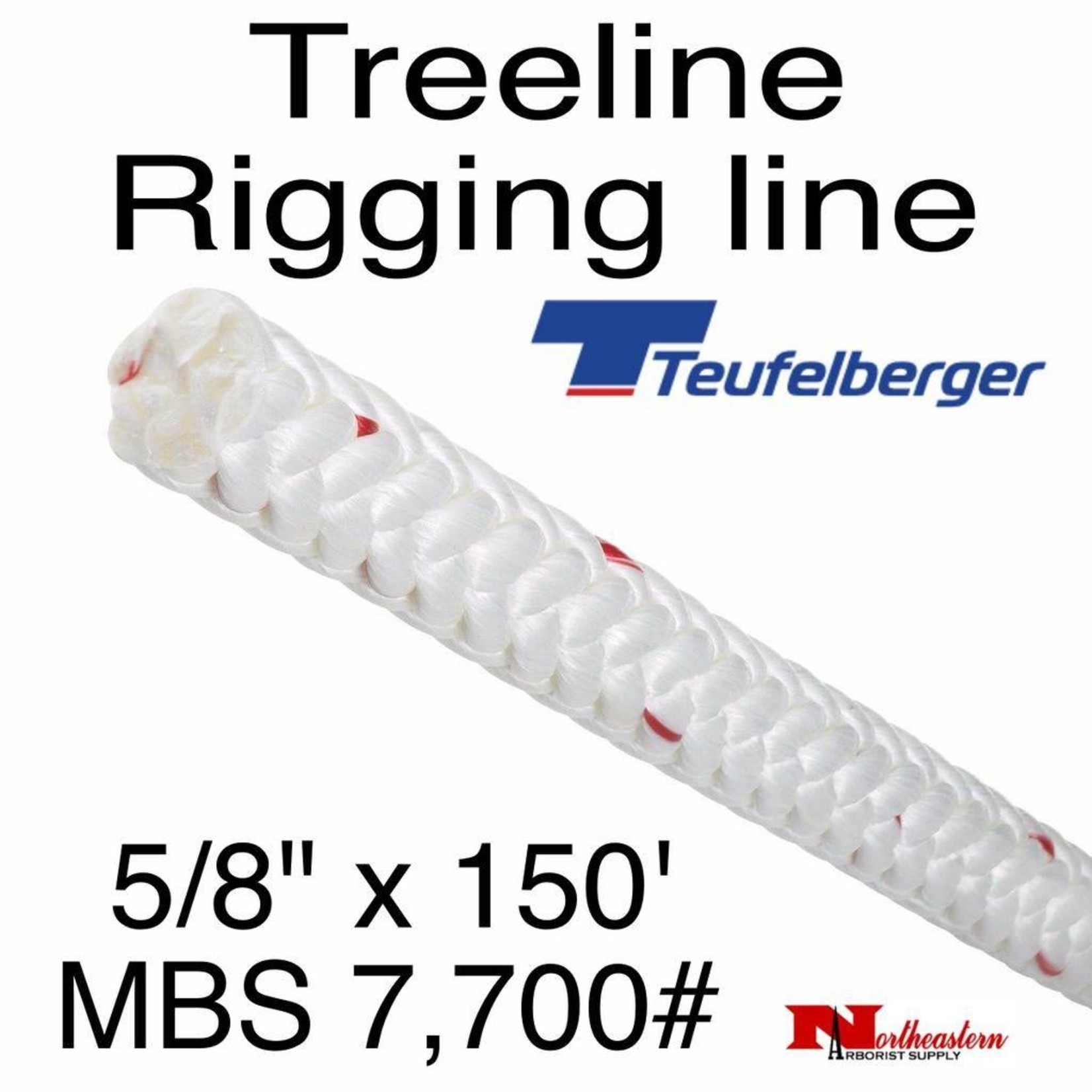 Teufelberger Treeline Bull Rope 5/8" x 150' 7,700#Mbs