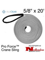 All Gear Inc. 5/8in X 20ft Pro Force Crane Sling, W/ One 12in Spliced (Dead Eye). 34,000 Lbs Tensile