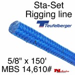 Teufelberger Sta-Set 5/8" x 150' Coated Blue 14,610#MBS