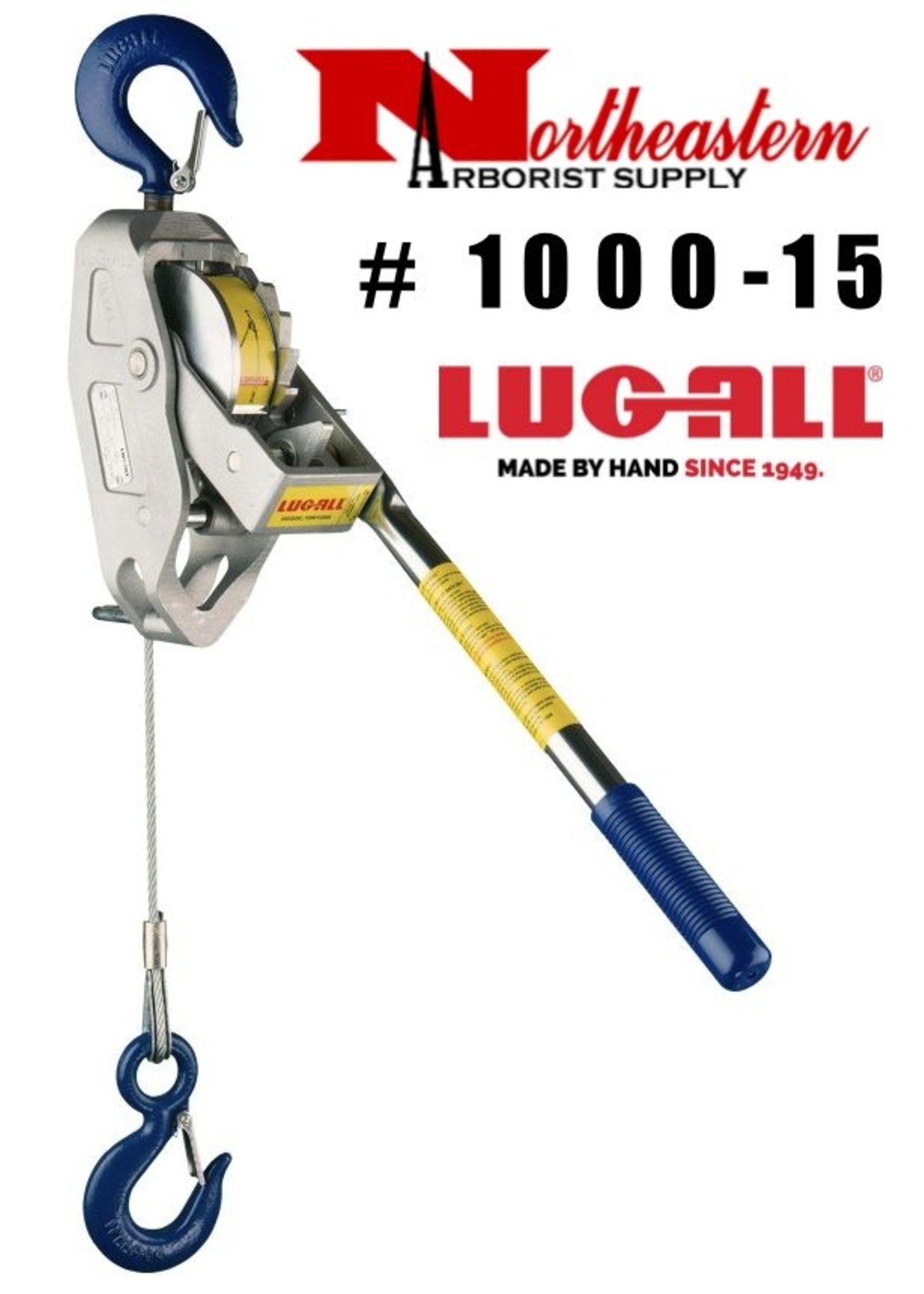LUG-ALL Lug-All Model 1000-15, 1/2 Ton Cable Hoist