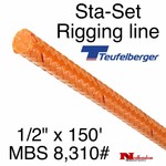 Teufelberger Sta-Set 1/2" x 150' Coated Red 8,310#MBS