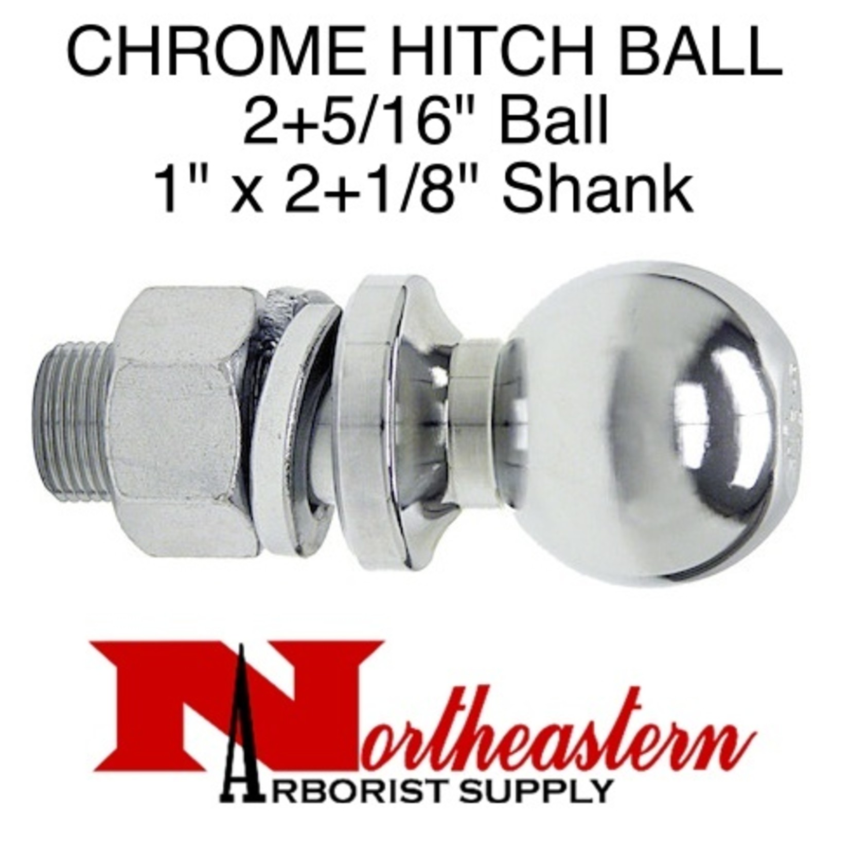 Buyers Hitch Ball 2+5/16" Shank Diameter 1" x 2+1/8" Shank Length, 7,500# M.G.T.W.