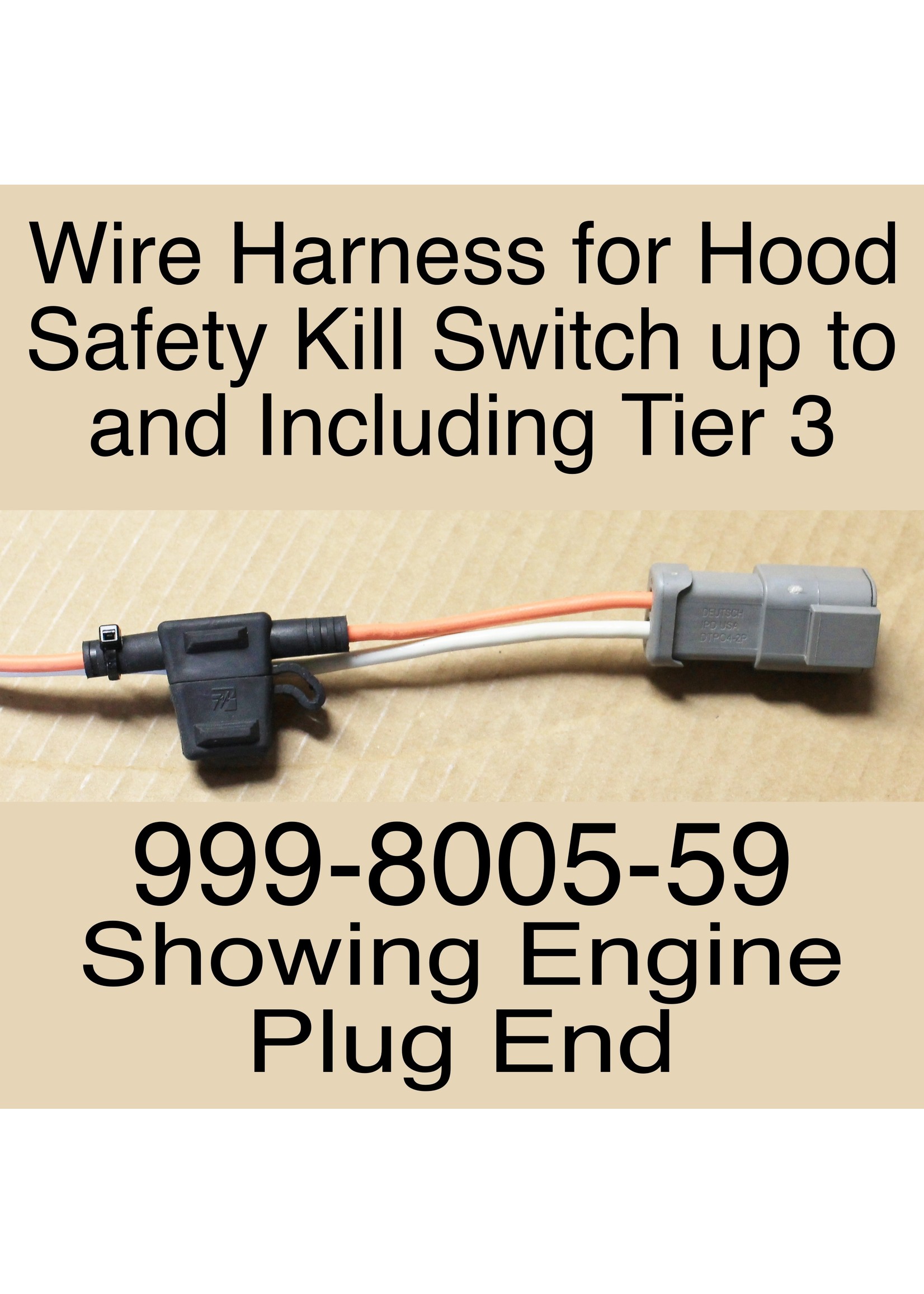 Bandit® Parts Pollack Kill Switch 12.5 - Wire Harness For Hood Safety Kill Switch Up To And Including Tier 3 was 999-8002-43