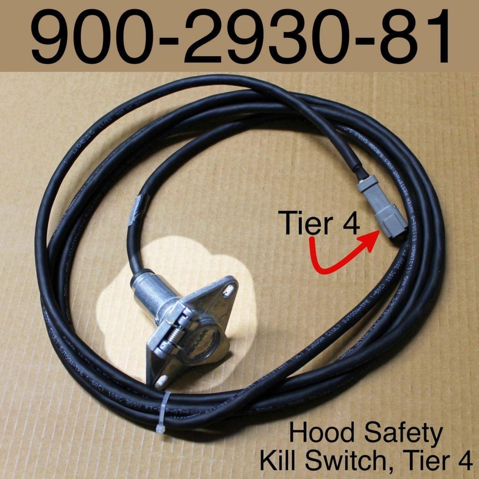 Wire Harness for Hood Safety Kill Switch Fits Tier 4 Only - Was 900-2930-81
